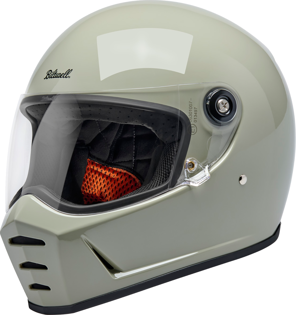 BILTWELL Lane Splitter Helmet - Gloss Chalk - 2XL 1004-196-506
