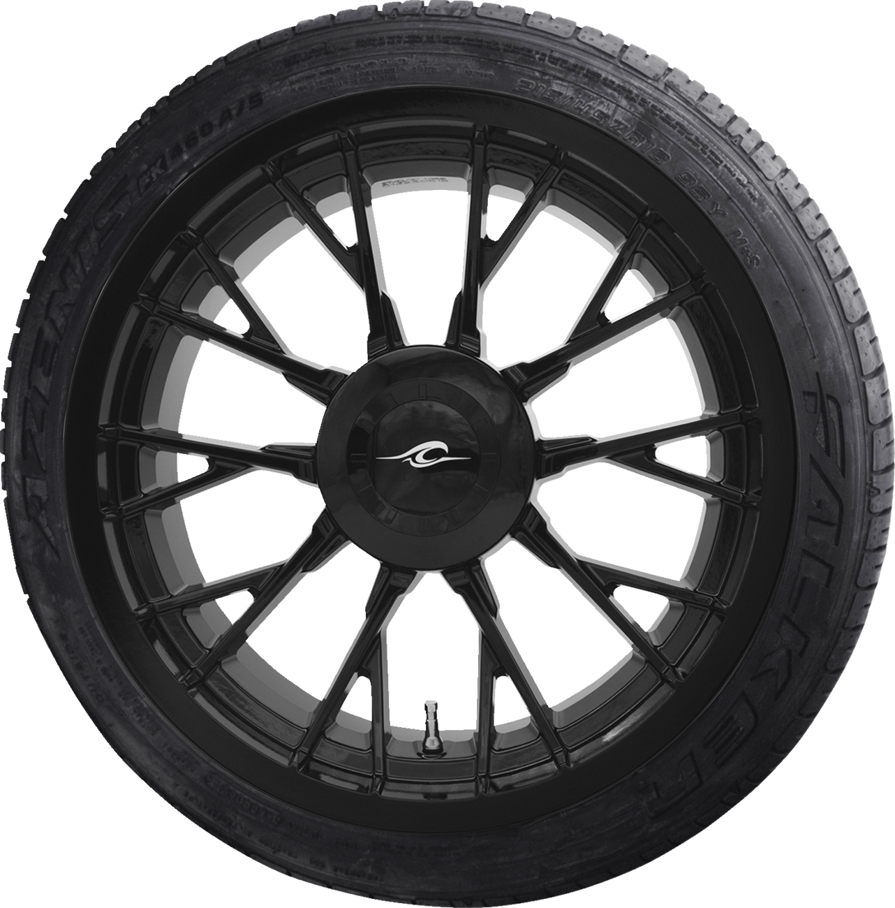 COASTAL MOTO Marlin 3D Rear Wheel - Solid Black (18") | AE2 Tire 180/55B18 - Trike PKG-MAR-187T-SB