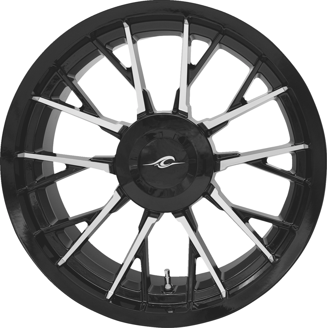 COASTAL MOTO Wheel - Marlin 3D - Rear - Black Cut - 18x7 - Trike 3D-MAR-187T-BM