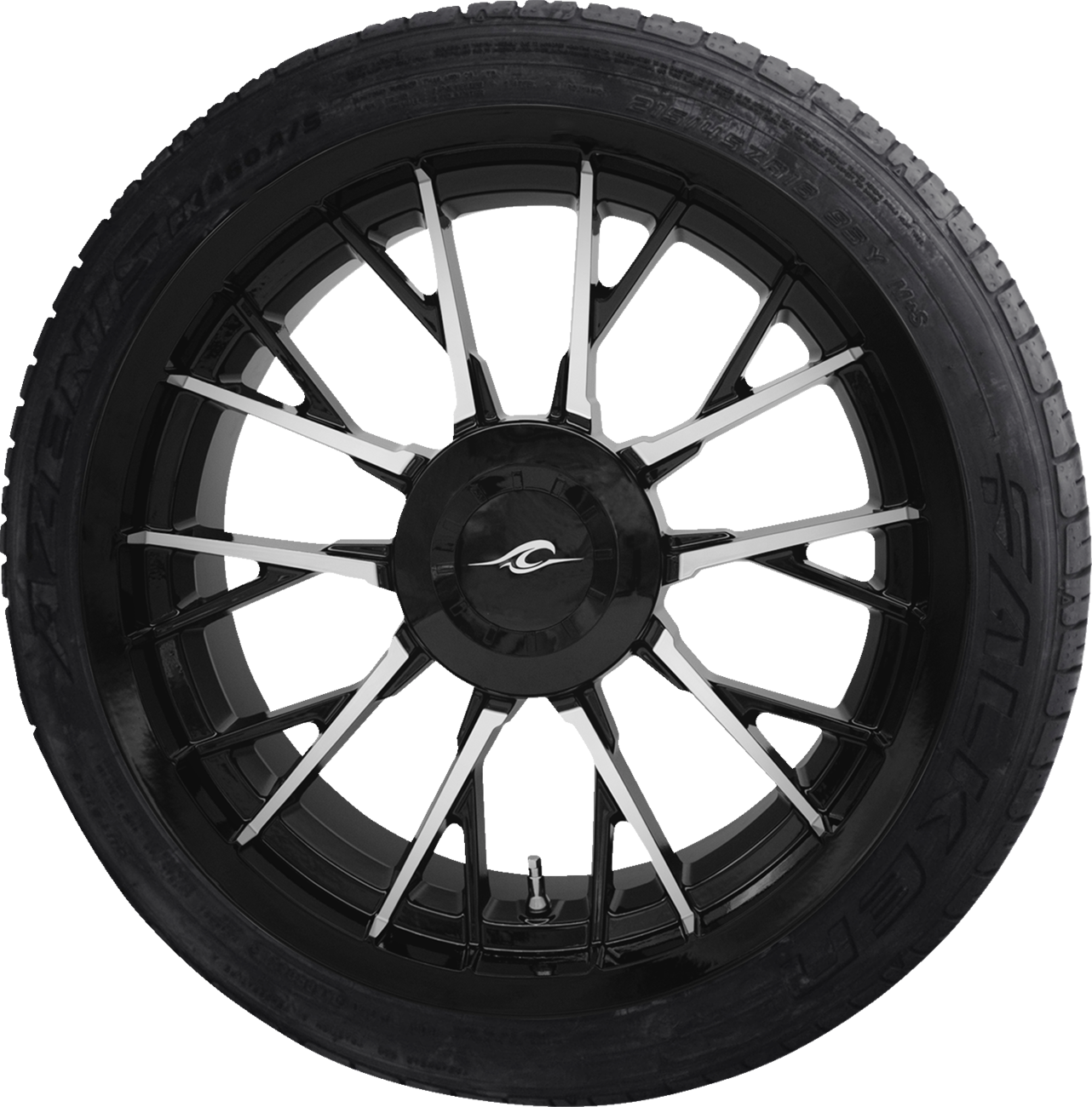 COASTAL MOTO Marlin 3D Rear Wheel - Black Cut (18") | AE2 Tire 180/55B18 - Trike PKG-MAR-187T-BC