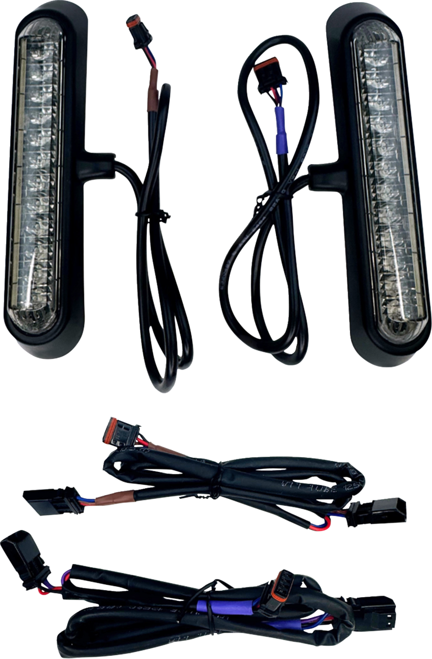 CUSTOM DYNAMICS LED Saddlebag Lights - Smoke Lens - Matte Black CD-LRST-SB-S