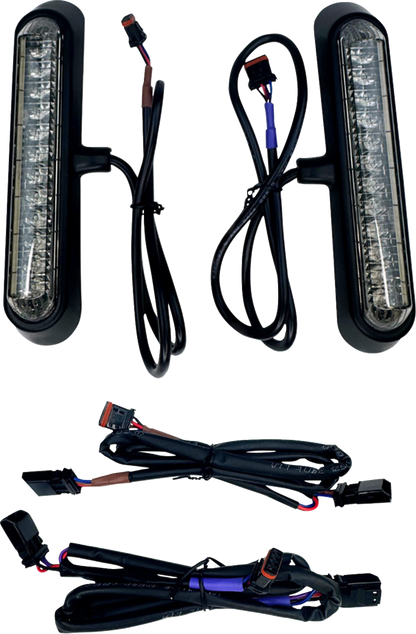 CUSTOM DYNAMICS LED Saddlebag Lights - Smoke Lens - Matte Black CD-LRST-SB-S