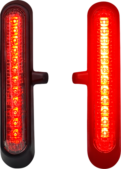CUSTOM DYNAMICS LED Saddlebag Lights - Red Lens - Matte Black CD-LRST-SB-R