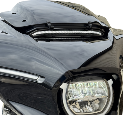 CUSTOM DYNAMICS LED Windshield Trim - Sequential Turn Signal - Gloss Black CD-SG23-CWT-B