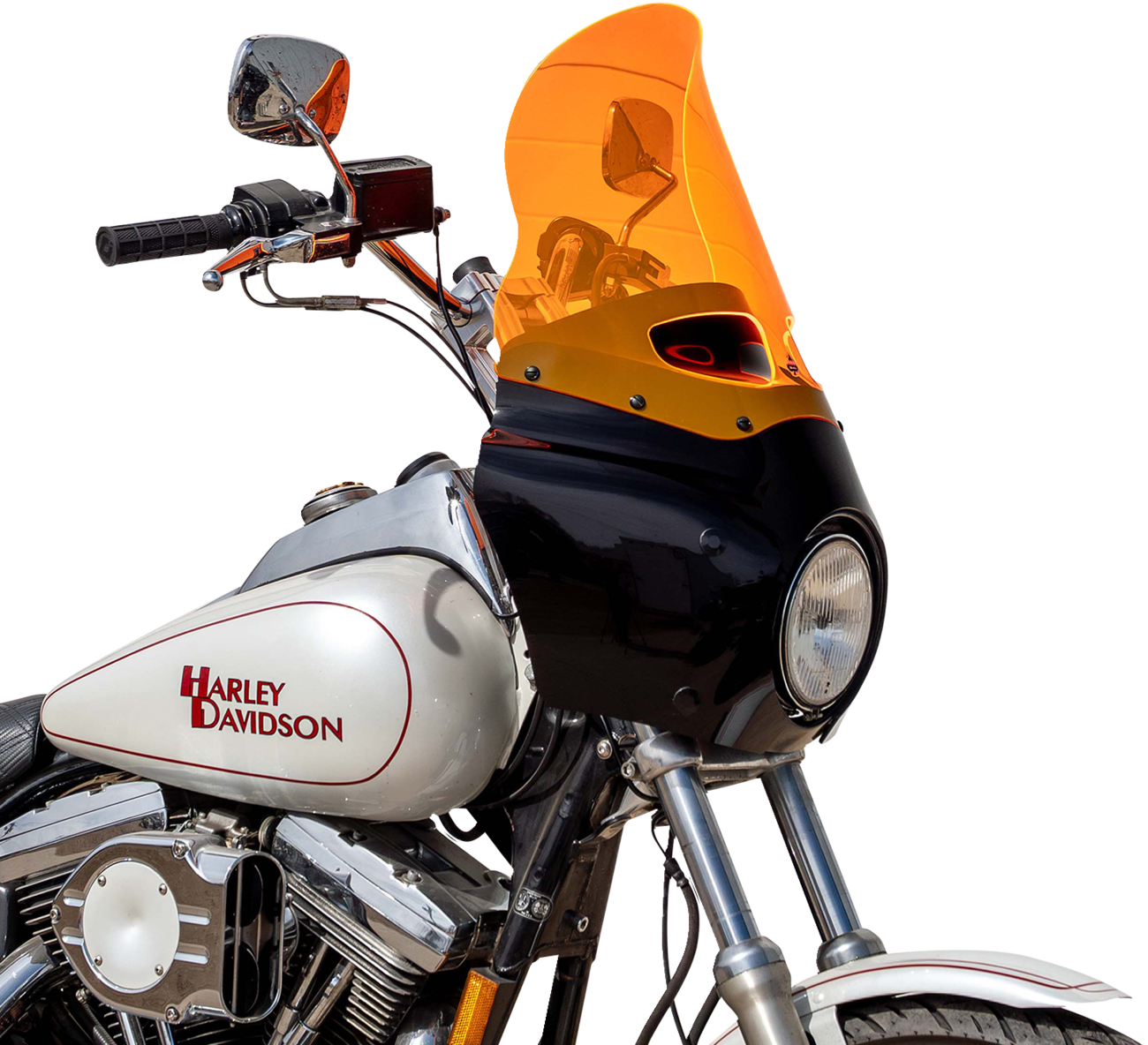 KLOCK WERKS Ice Flare® Windshield - 15" - Orange Ice - Road Warrior Fairing KWW-06-0615