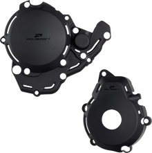 POLISPORT Engine Cover Protection Kit - Black - Gas Gas/Husqvarna/KTM 91376