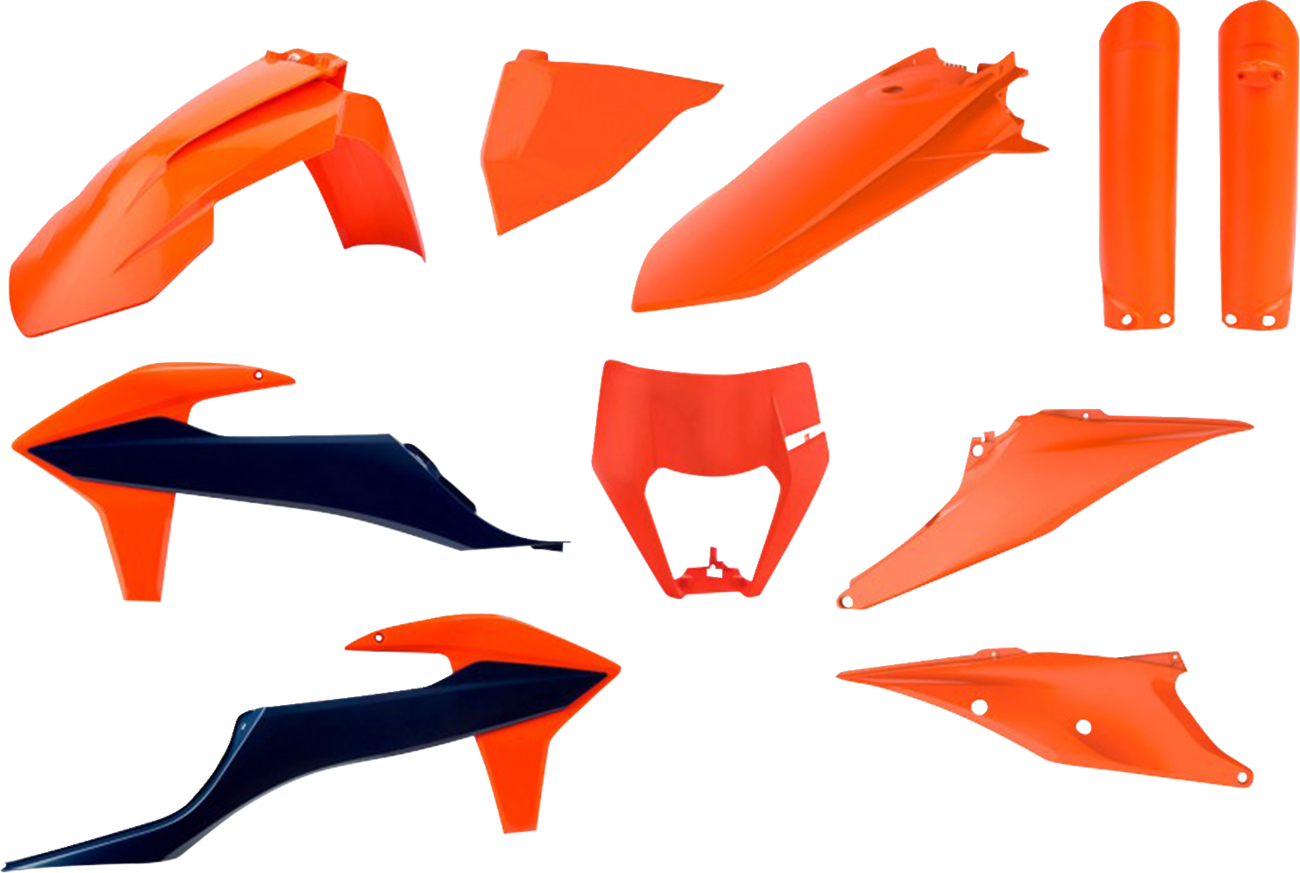 POLISPORT Full Body Kit - Black/Orange OEM '21 - KTM - EX/XC '20-'23 91104