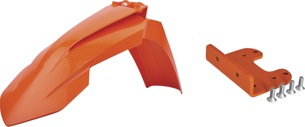 POLISPORT Front Fender and Adapter Kit - Orange - KTM - SX/EX '07-'13 90734
