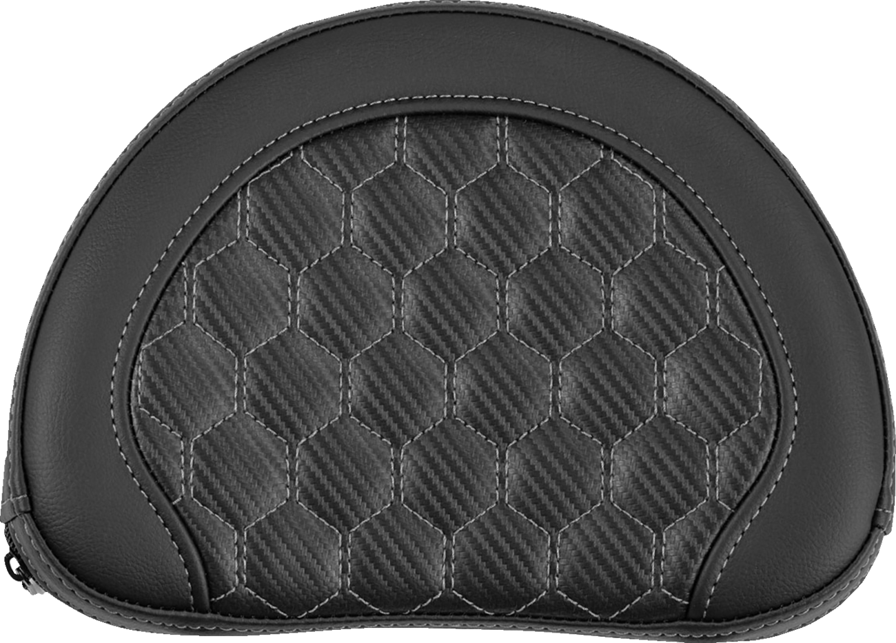 SADDLEMEN Contour Sissy Bar Pad - Honeycomb - Gray Stitch - Universal 051319002