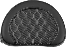 SADDLEMEN Contour Sissy Bar Pad - Honeycomb - Silver Stitch - Universal 051319005