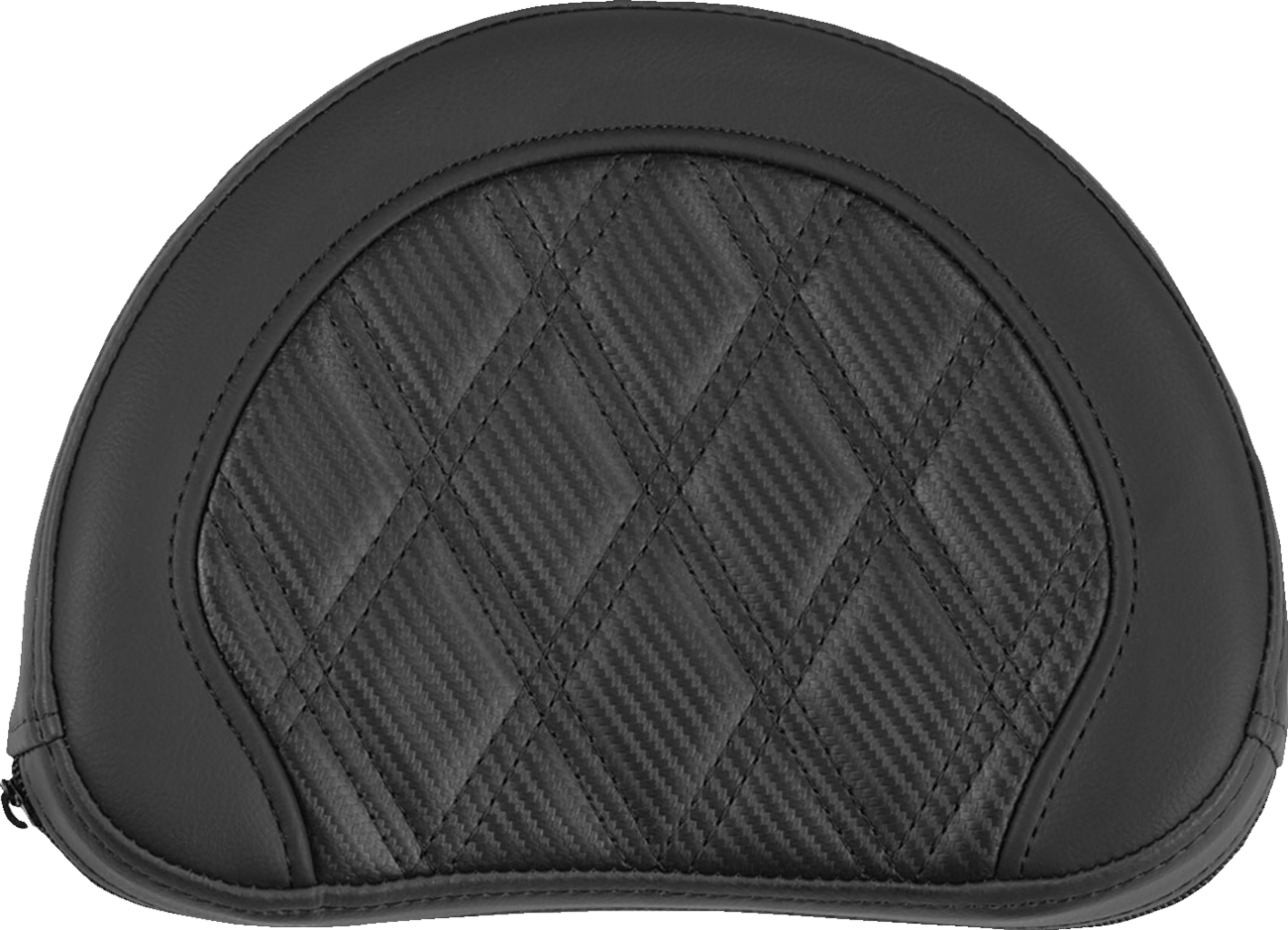 SADDLEMEN Contoured Sissy Bar Pad - Lattice Stitch - Black Stitch 051320700
