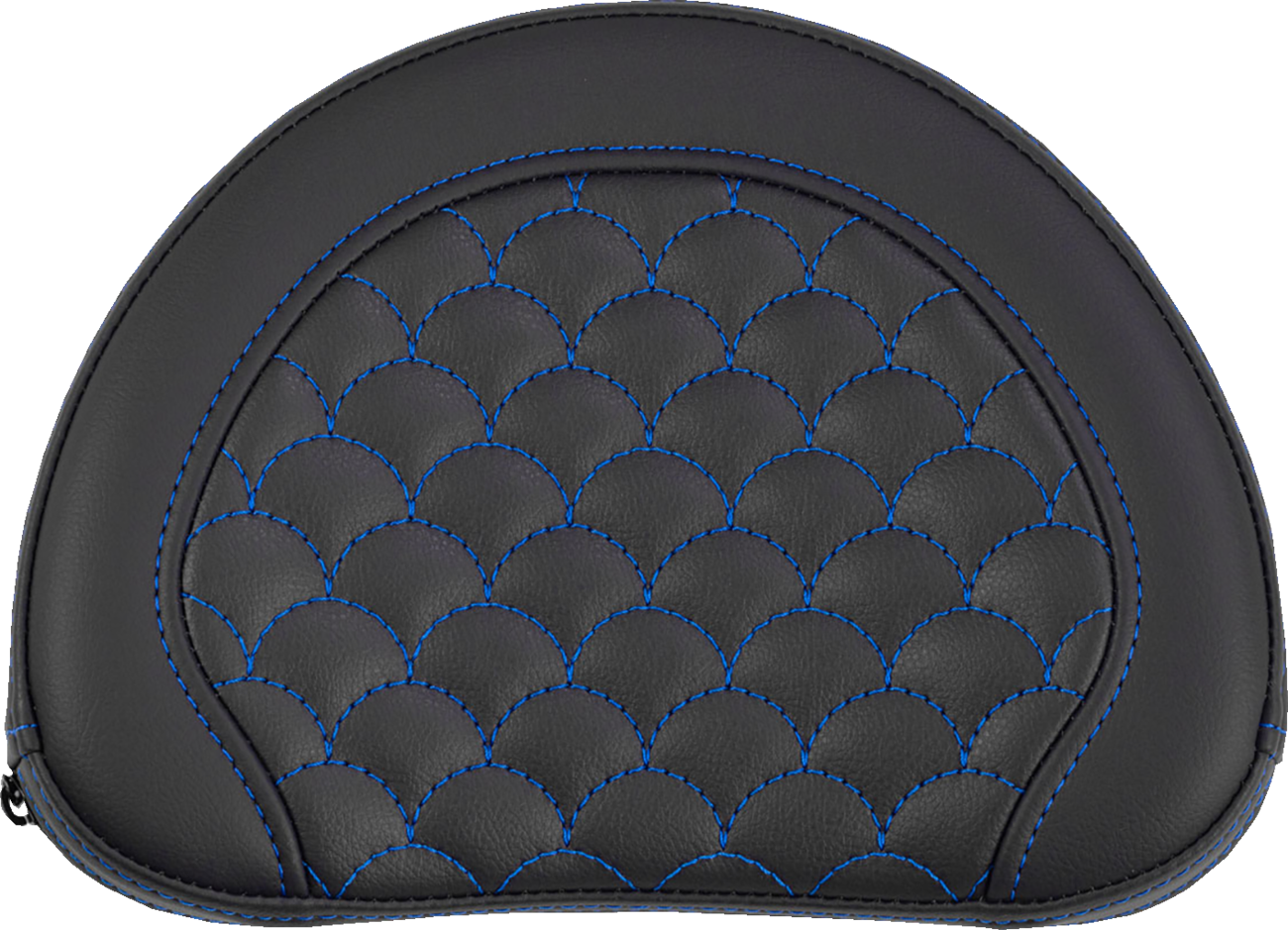SADDLEMEN Contoured Sissy Bar Pad - Dragon Scale - Blue Stitch 051320901