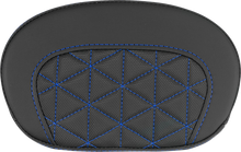 SADDLEMEN Mini Contour Sissy Bar Pad - Tri-Gripper - Blue Stitch 061021101