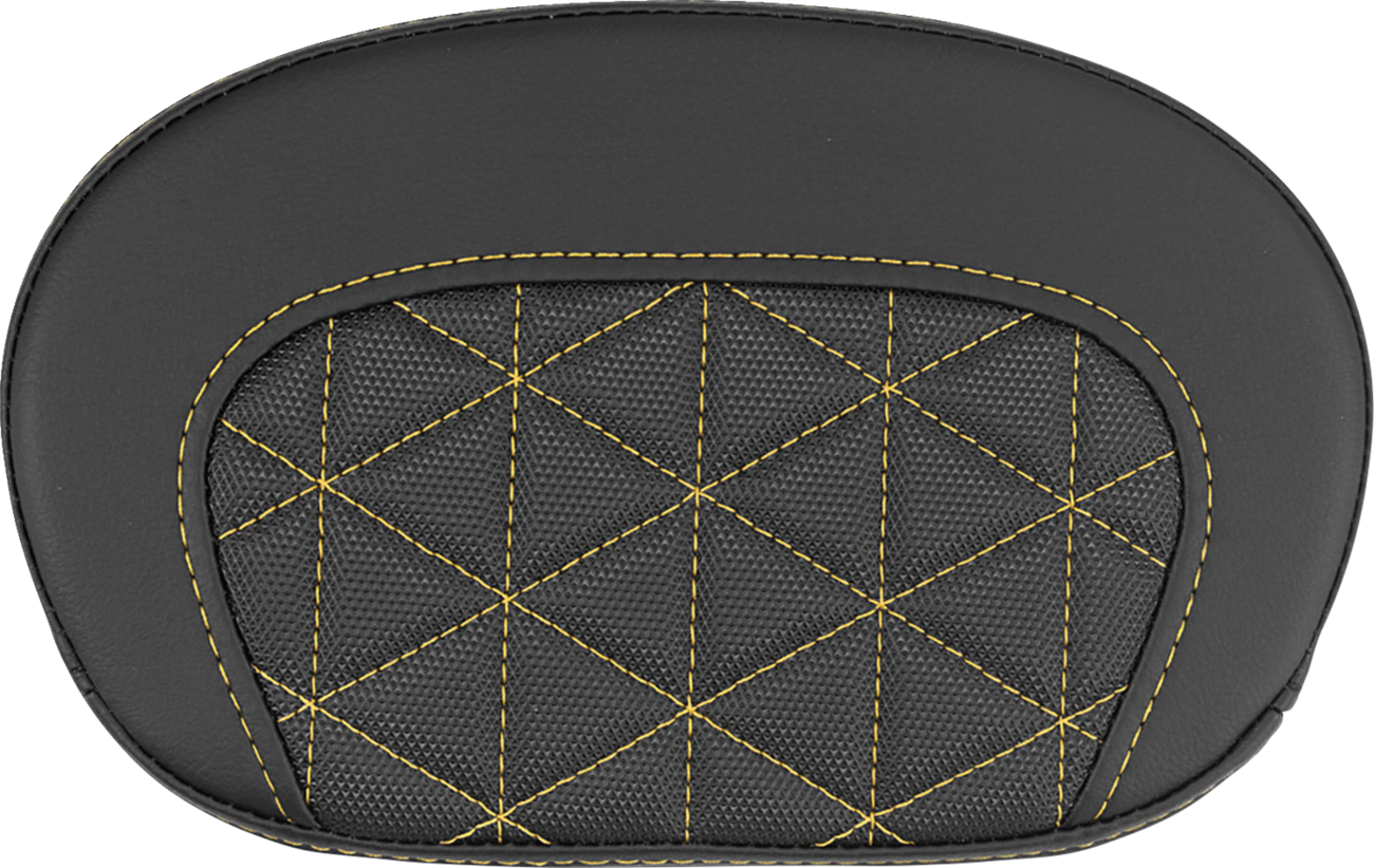 SADDLEMEN Mini Contour Sissy Bar Pad - Tri-Gripper - Gold Stitch 061021107