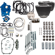 S&S CYCLE Power Pack - Oil Cooled - 550C - Wrinkle Black w/Highlight - Chrome Pushrod Tubes - M8 310-1052D
