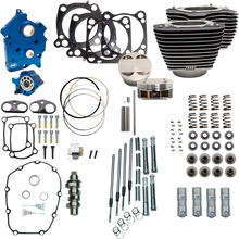 S&S CYCLE Power Pack - Oil Cooled - 550C - Wrinkle Black w/Highlight - Chrome Pushrod Tubes - M8 310-1103D