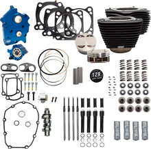 S&S CYCLE Power Pack - Oil Cooled - 550C - Wrinkle Black w/o Highlight - Black Pushrod Tubes - 107" M8 310-1226D