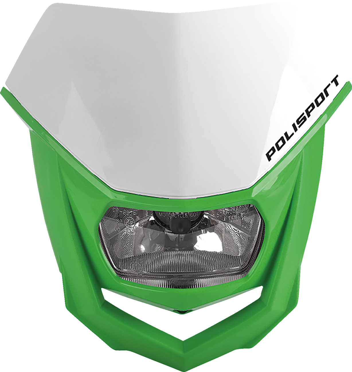POLISPORT Halo Headlight - White/Green 8657400041