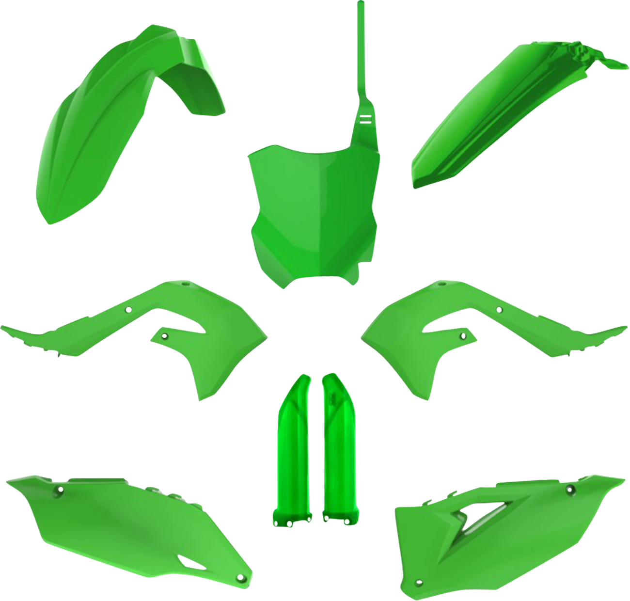 POLISPORT Full Body Kit - Green OEM '05 - Kawasaki - KX '19-'24 91497