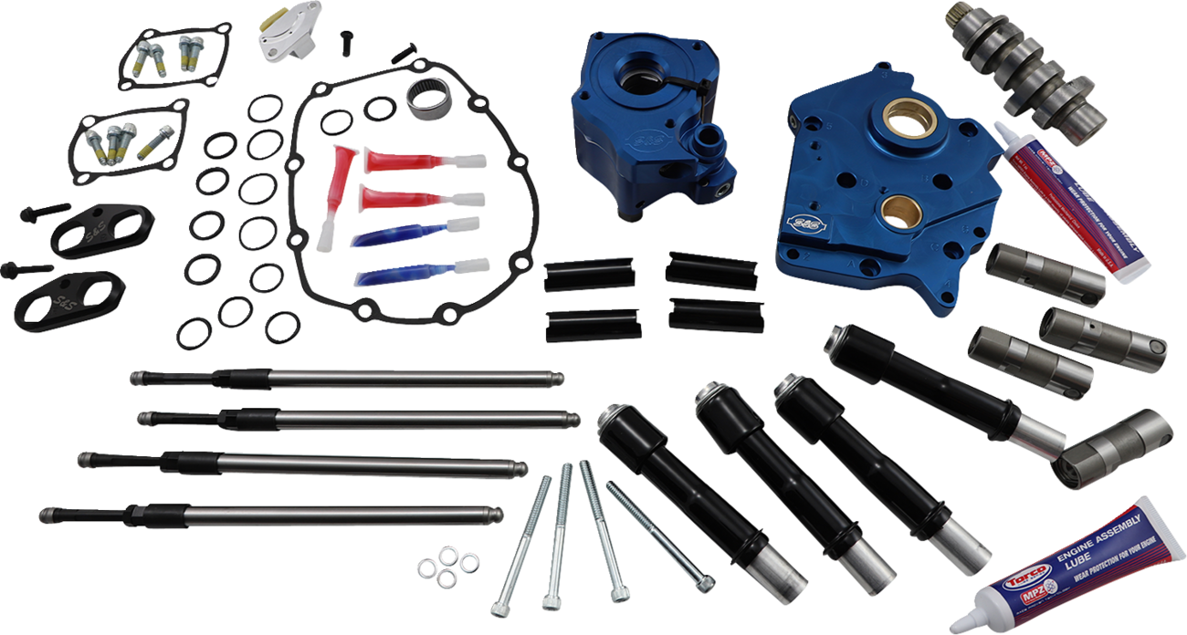 S&S CYCLE Cam Chest Kit - Water Cooled - Chain Drive - 465 Cam - Black Pushrod Tubes - M8 310-1007C