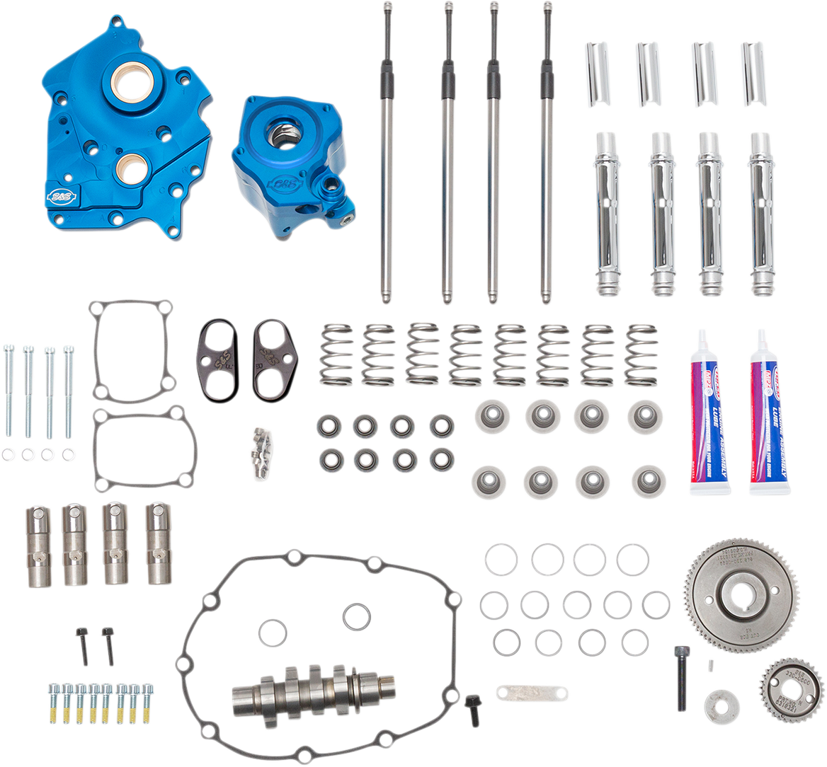 S&S CYCLE Cam Chest Kit - Oil Cooled - Gear Drive - 550 Cam - Chrome Pushrod Tubes - M8 310-1083B