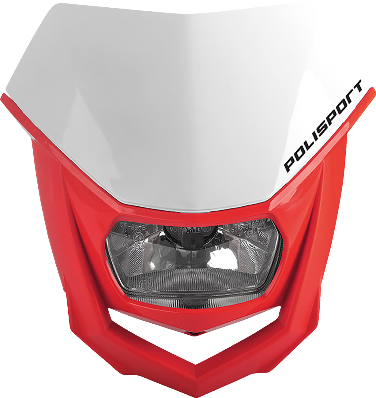 POLISPORT Halo Headlight - White/Red 8657400040