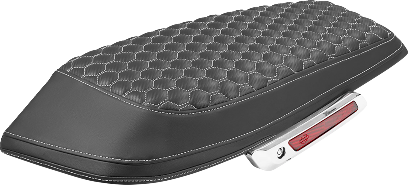 SADDLEMEN Saddlebag Lid Covers - Honeycomb - White Stitch - FLH/FLT '23-'25 L870-23-19006
