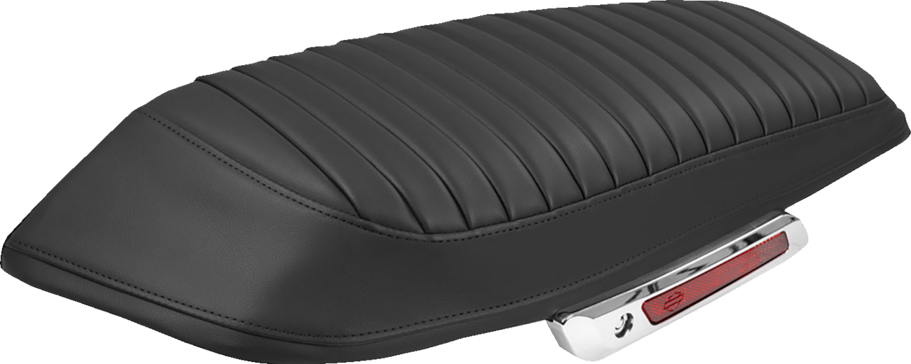 SADDLEMEN Saddlebag Lid Covers - Tuck-n-Roll - Black Stitch - FLH/FLT '23-'25 L870-23-20300
