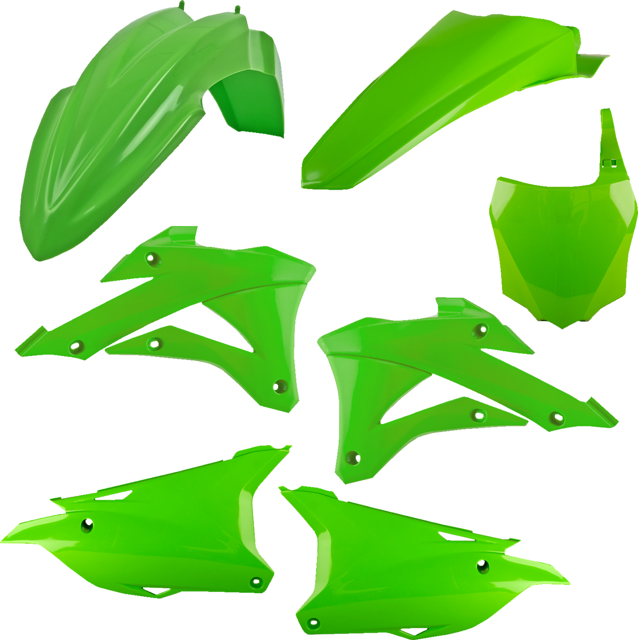 POLISPORT Standard Body Kit - Green OEM - Kawasaki - KX '22-'26 91333