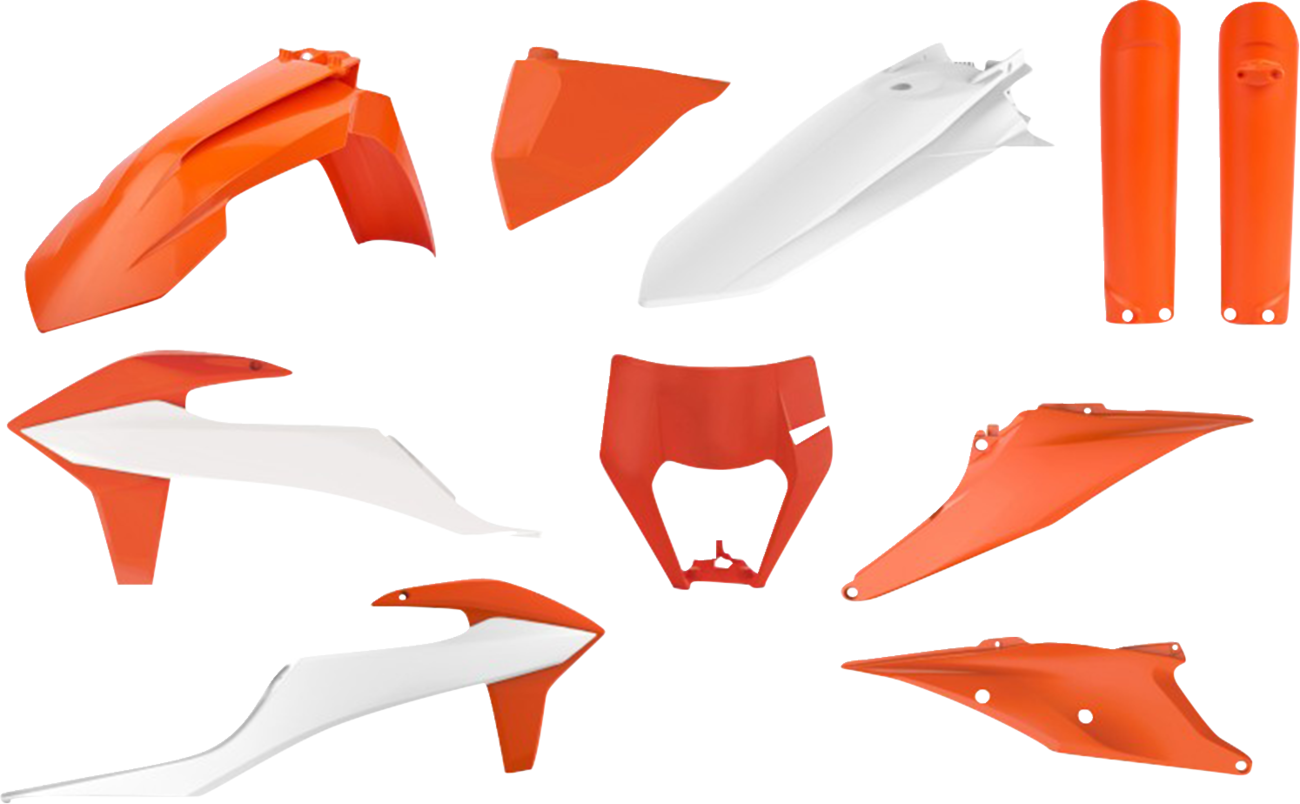 POLISPORT Full Body Kit - White/Orange OEM - KTM - EX/XC '20-'23 91325