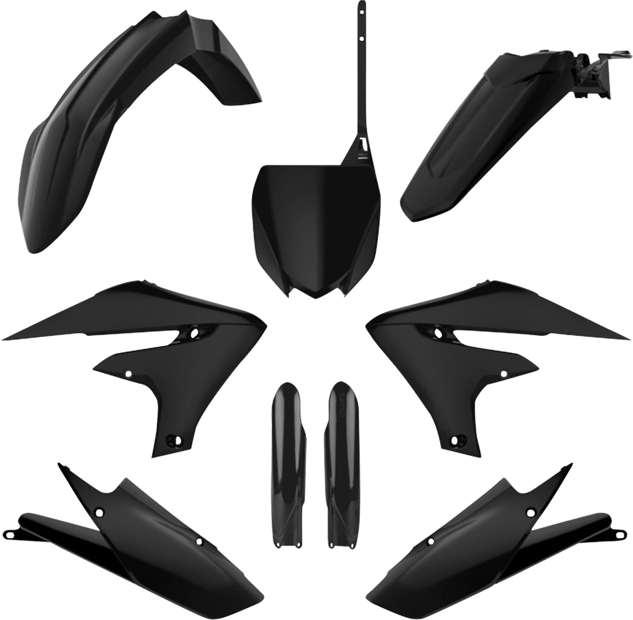 POLISPORT Full Plastic Kit - Black - Yamaha - YZ/WR '18-'24 91410