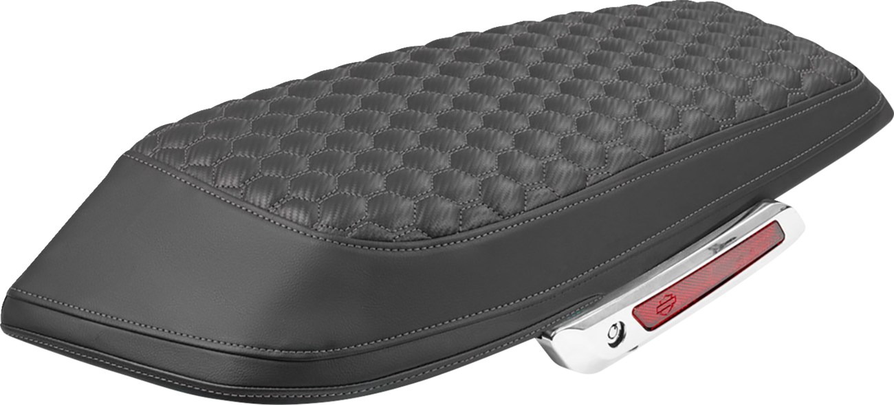 SADDLEMEN Saddlebag Lid Covers - Honeycomb - Gray Stitch - FLH/FLT '23-'25 L870-23-19002
