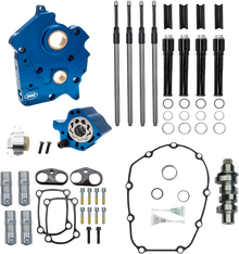 S&S CYCLE Cam Chest Kit - Oil Cooled - Chain Drive - 465 Cam - Black Pushrod Tubes - M8 310-1011C