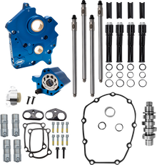 S&S CYCLE Cam Chest Kit - Water Cooled - Chain Drive - 496 Cam - Black Pushrod Tubes - M8 310-1385A