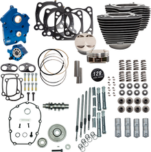 S&S CYCLE Power Pack - Oil Cooled - 550G - Wrinkle Black w/Highlight - Chrome Pushrod Tubes - 107" M8 310-1224D