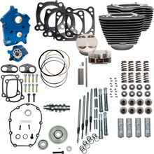 S&S CYCLE Power Pack - Oil Cooled - 550G - Wrinkle Black w/Highlight - Chrome Pushrod Tubes - M8 310-1053D