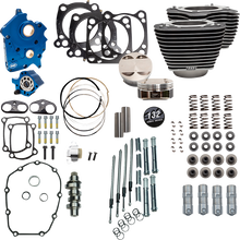 S&S CYCLE Power Pack - Oil Cooled - 550C - Wrinkle Black w/Highlight - Chrome Pushrod Tubes - 114"/117" M8 310-1231D