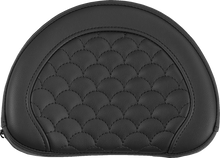 SADDLEMEN Contoured Sissy Bar Pad - Dragon Scale - Black Stitch 051320900