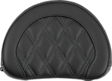 SADDLEMEN Contoured Sissy Bar Pad - Lattice Stitch - Gray Stitch 051318402