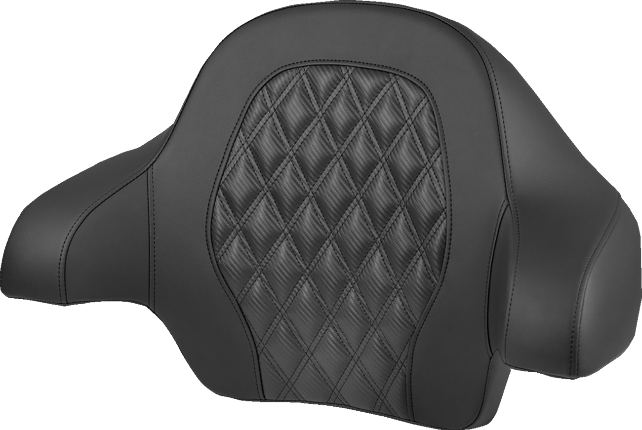 SADDLEMEN Tour-Pak® Backrest Pad - Lattice Stitch - Black Stitch - FL '14-'25 814-07-20700
