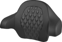 SADDLEMEN Tour-Pak® Backrest Pad - Lattice Stitch - Dark Gray Stitch - FL '14-'25 814-07-20702