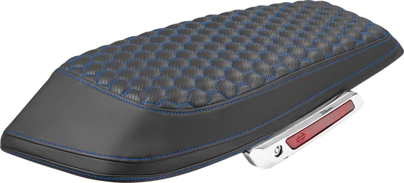 SADDLEMEN Saddlebag Lid Covers - Honeycomb - Blue Stitch - FLH/FLT '23-'25 L870-23-19001