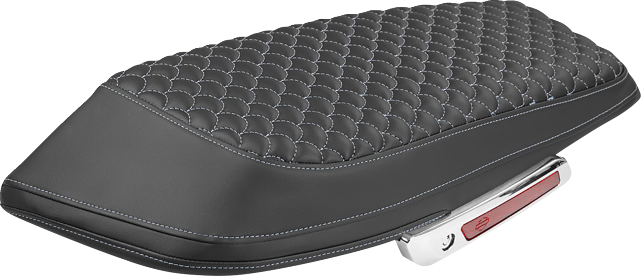 SADDLEMEN Saddlebag Lid Covers - Dragon Scale - Silver Stitch - FLH/FLT '23-'25 L870-23-20905