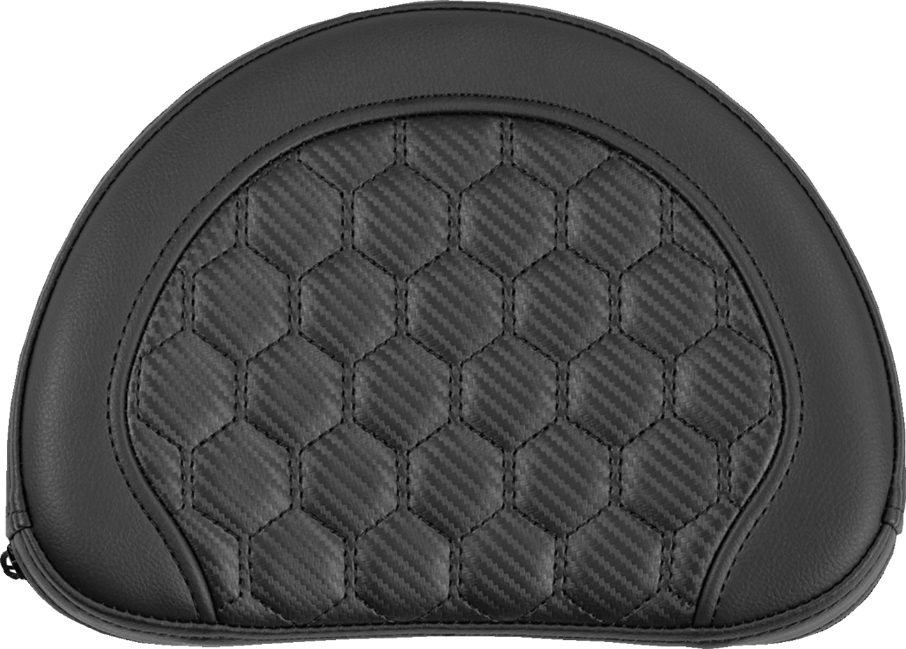 SADDLEMEN Contoured Sissy Bar Pad - Honeycomb - Black Stitch 051319000