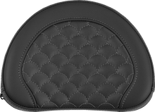 SADDLEMEN Contoured Sissy Bar Pad - Dragon Scale - Gray Stitch 051320902