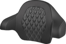 SADDLEMEN Tour-Pak® Backrest Pad - Lattice Stitch - Silver Stitch - FL '14-'25 814-07-20705