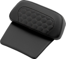 SADDLEMEN Chopped Tour Pak Backrest Pad - Honeycomb - Gray Stitch - FLH/FLT '14-'25 814-07C-19002