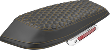 SADDLEMEN Saddlebag Lid Covers - Honeycomb - Gold Stitch - FLH/FLT '23-'25 L870-23-19007