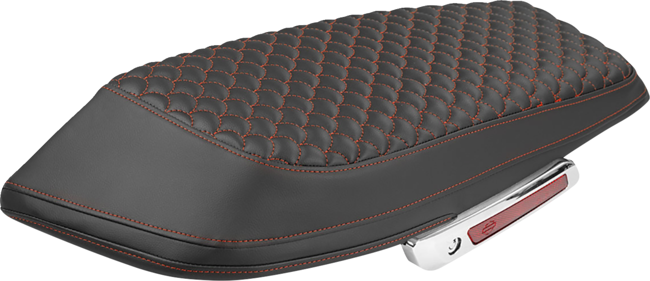 SADDLEMEN Saddlebag Lid Covers - Dragon Scale - Red Stitch - FLH/FLT '23-'25 L870-23-20904