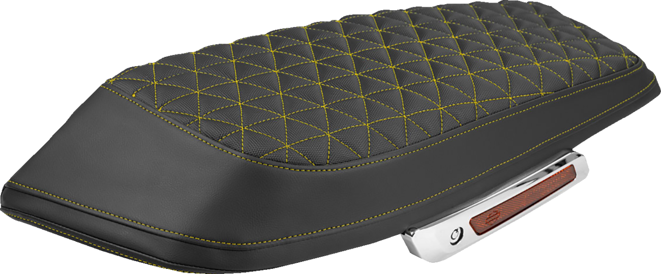 SADDLEMEN Saddlebag Lid Covers - Tri-Gripper - Gold Stitch - FLH/FLT '23-'25 L870-23-21107